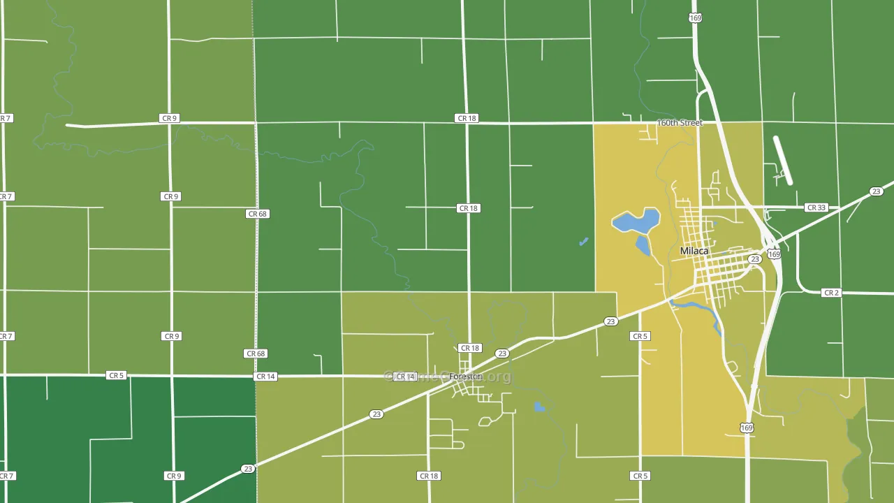 Foreston, MN Map of Murder Rates