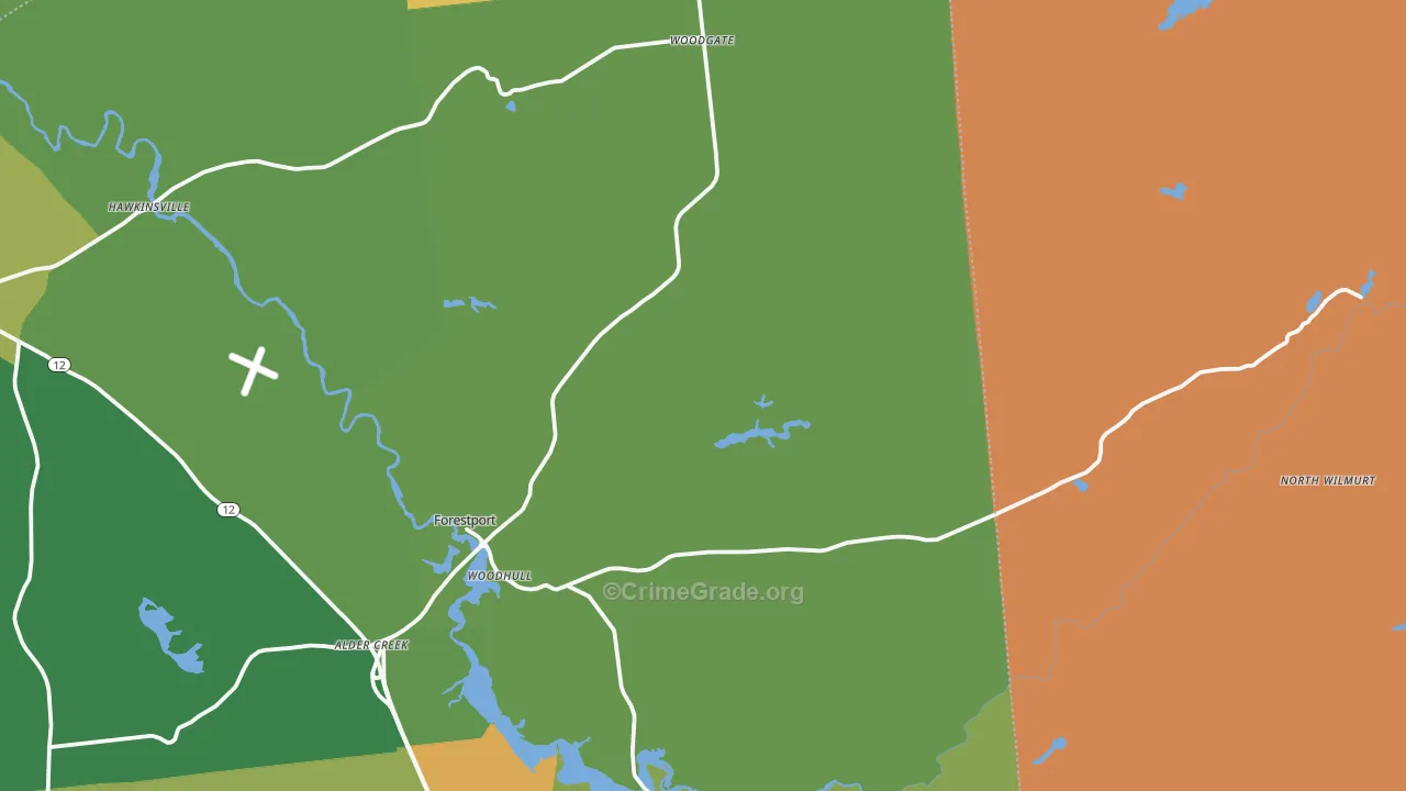 Forestport, NY Map of Murder Rates