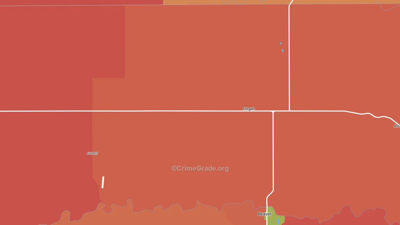Forgan, OK Map of Murder Rates