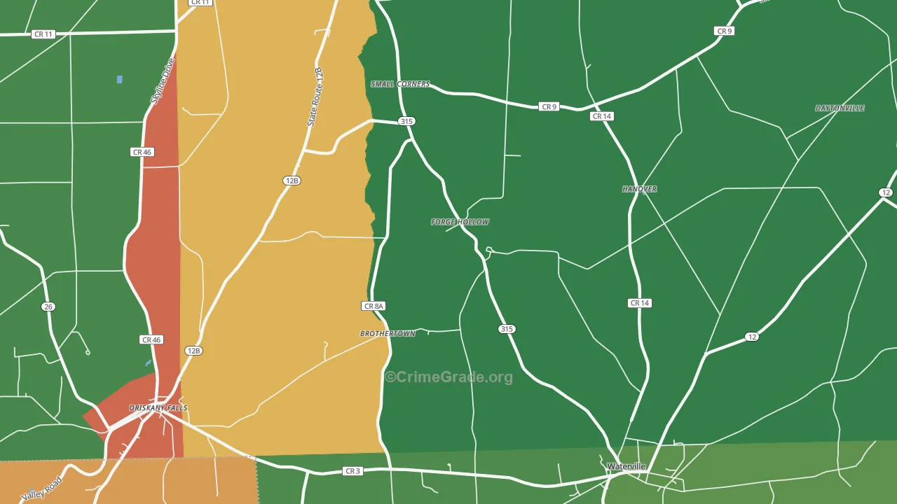 Forge Hollow, NY Map of Murder Rates