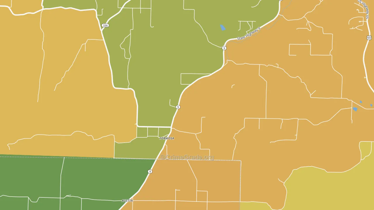 Formosa, AR Map of Murder Rates
