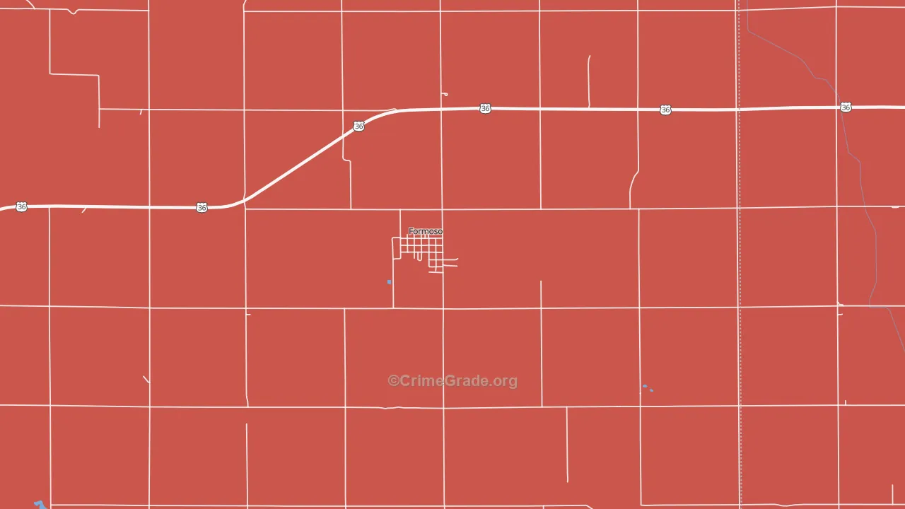 Formoso, KS Map of Murder Rates