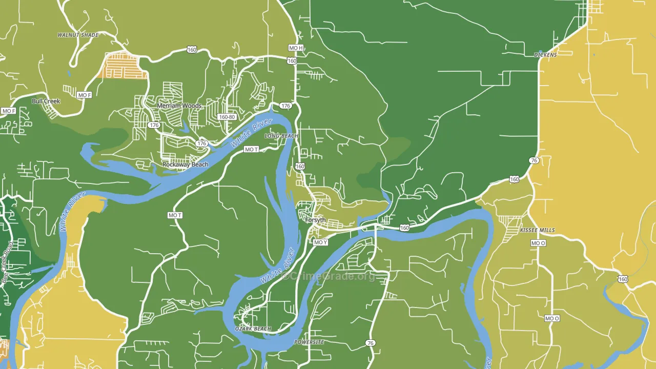Forsyth, MO Map of Murder Rates