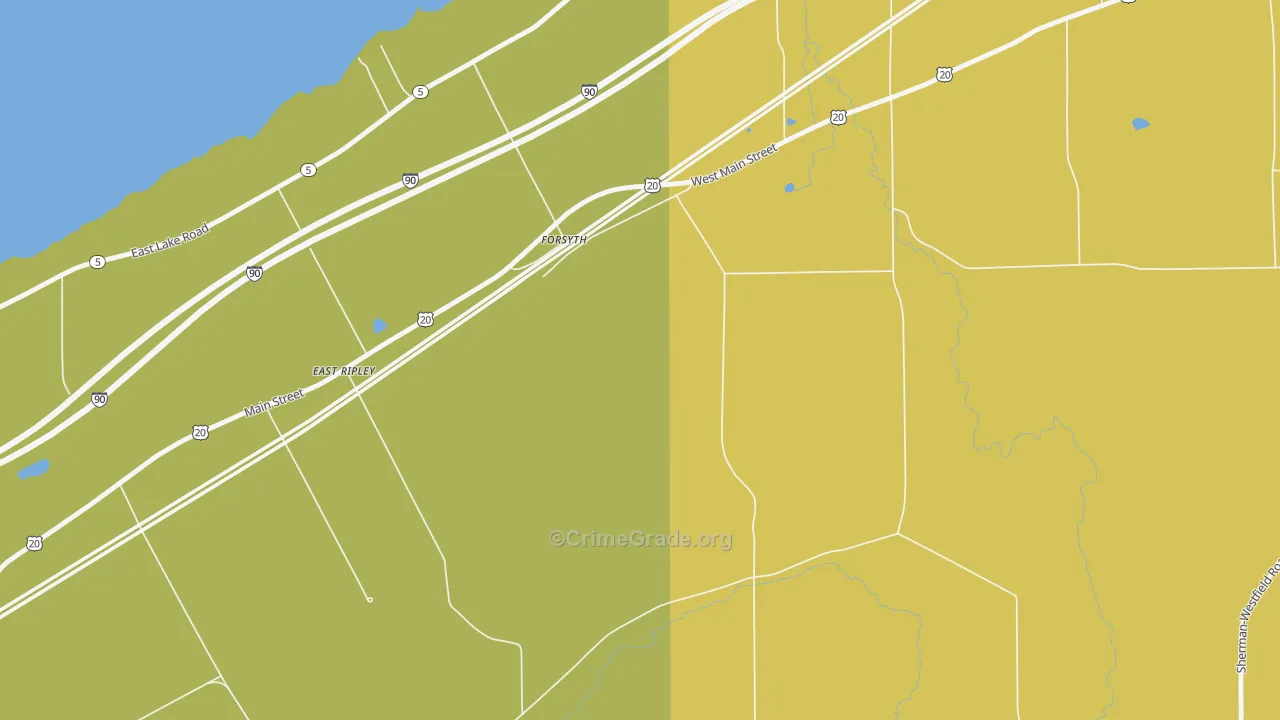 Forsyth, NY Map of Murder Rates