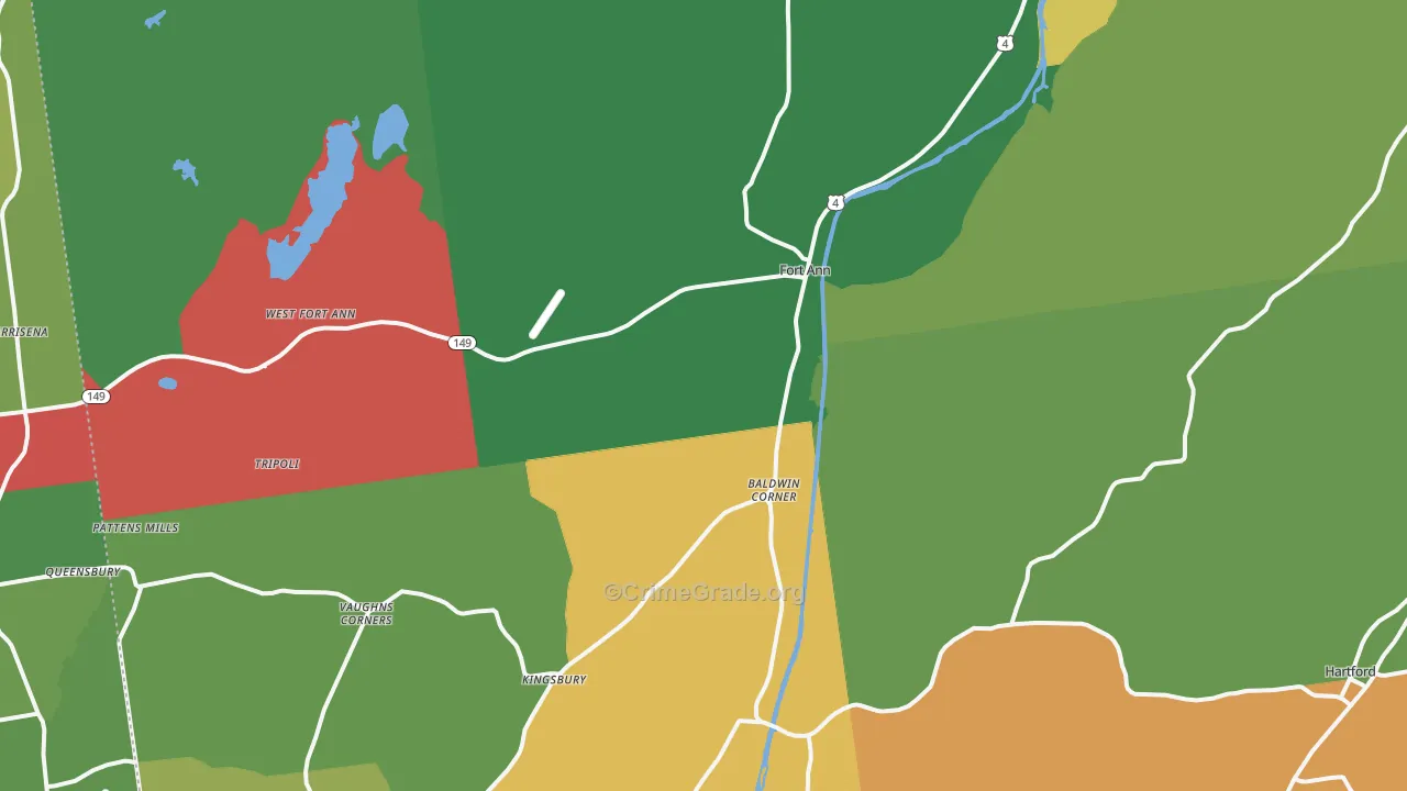 Fort Ann, NY Map of Murder Rates
