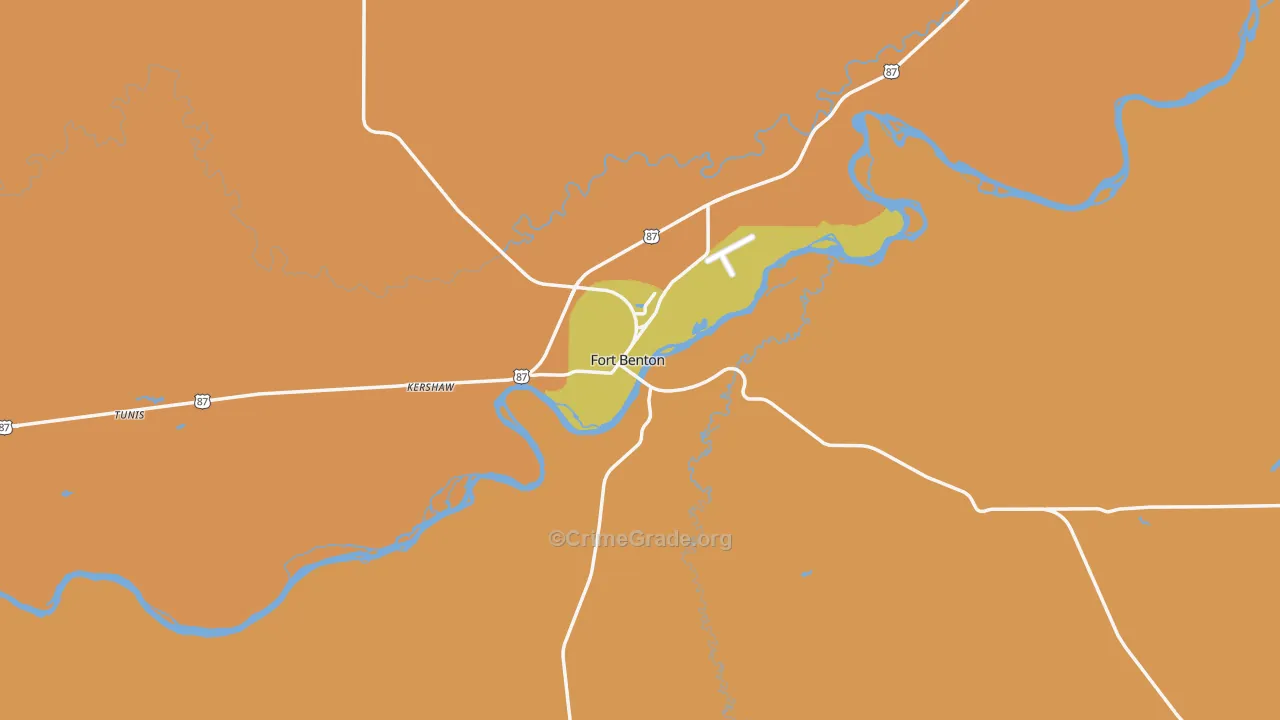 Fort Benton, MT Map of Murder Rates