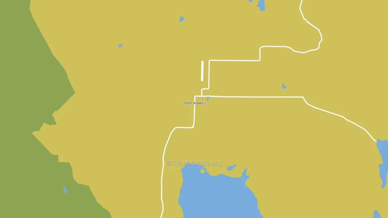 Fort Bidwell, CA Map of Murder Rates