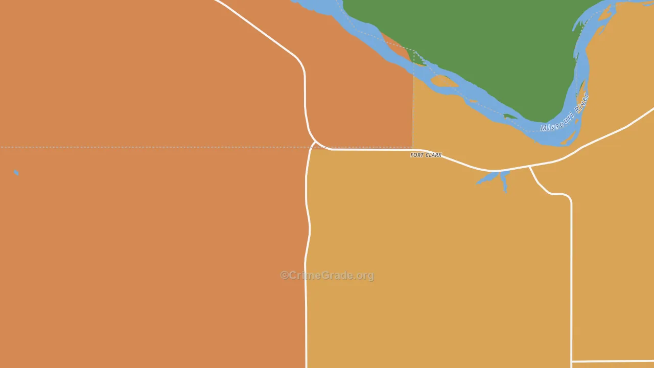 Fort Clark, ND Map of Murder Rates
