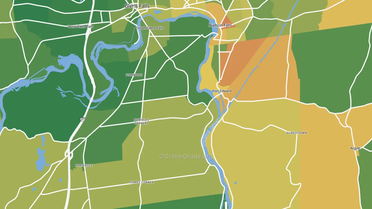Fort Edward, NY Map of Murder Rates