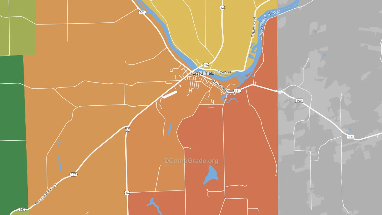 Fort Fairfield, ME Map of Murder Rates