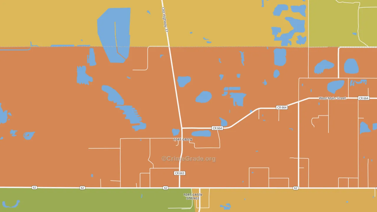 Fort Green, FL Map of Murder Rates