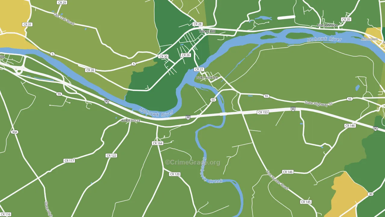 Fort Hunter, NY Map of Murder Rates