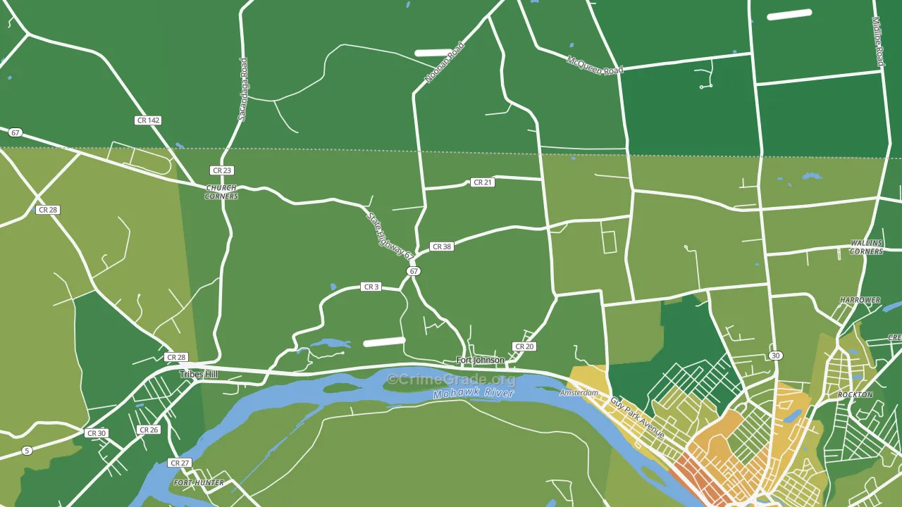 Fort Johnson, NY Map of Murder Rates