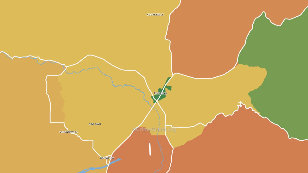 Fort Jones, CA Map of Murder Rates