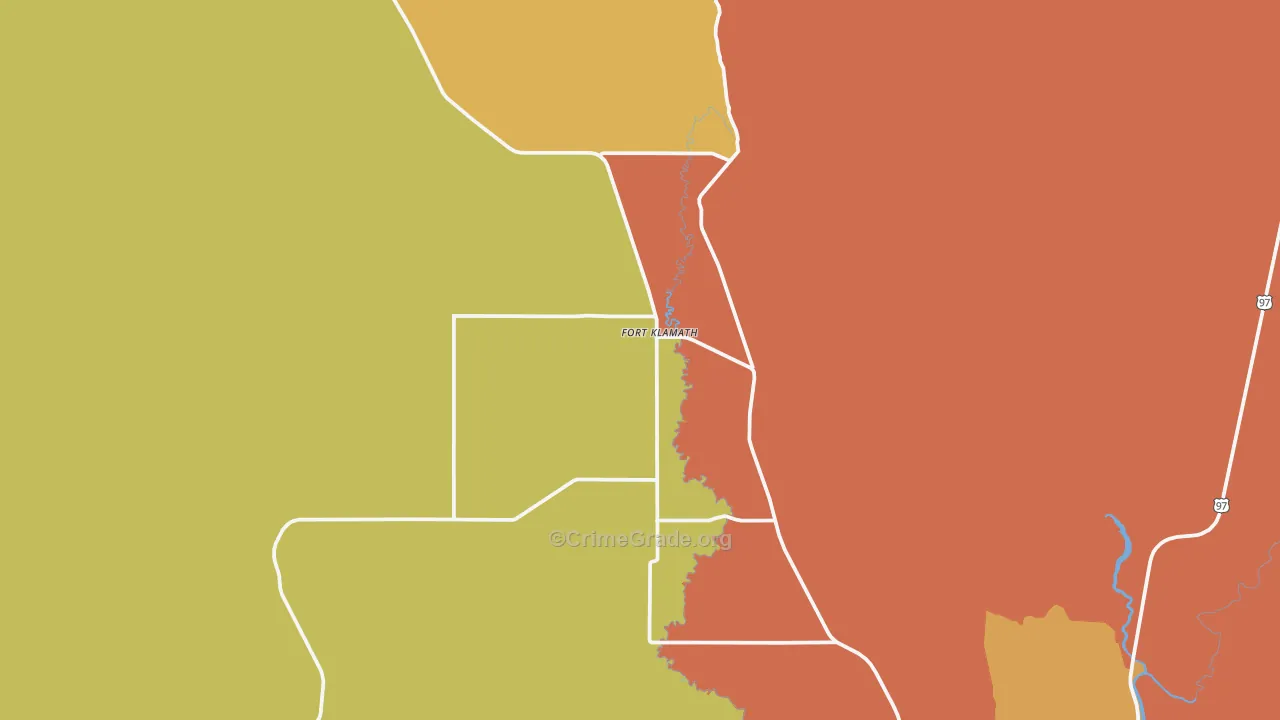 Fort Klamath, OR Map of Murder Rates