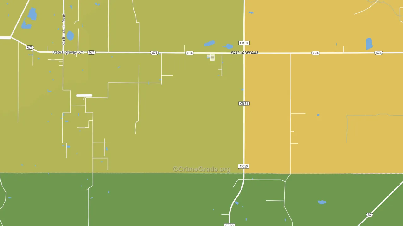 Fort Lonesome, FL Map of Murder Rates