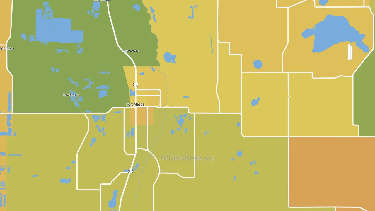Fort Meade, FL Map of Murder Rates