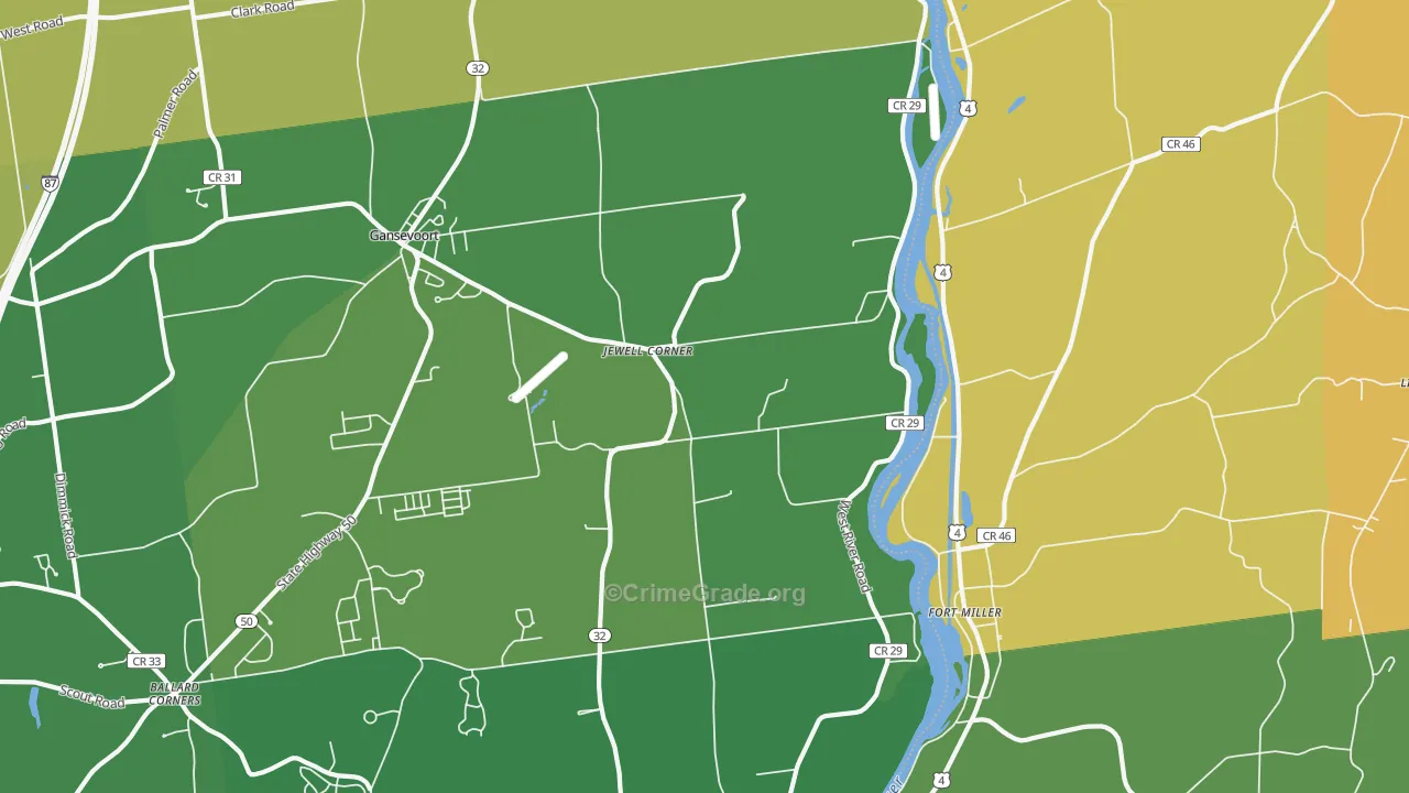 Fort Miller, NY Map of Murder Rates
