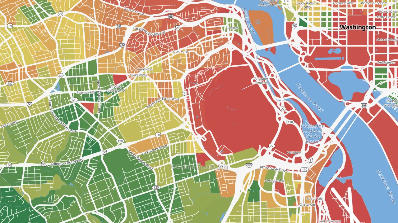 Fort Myer, VA Map of Murder Rates