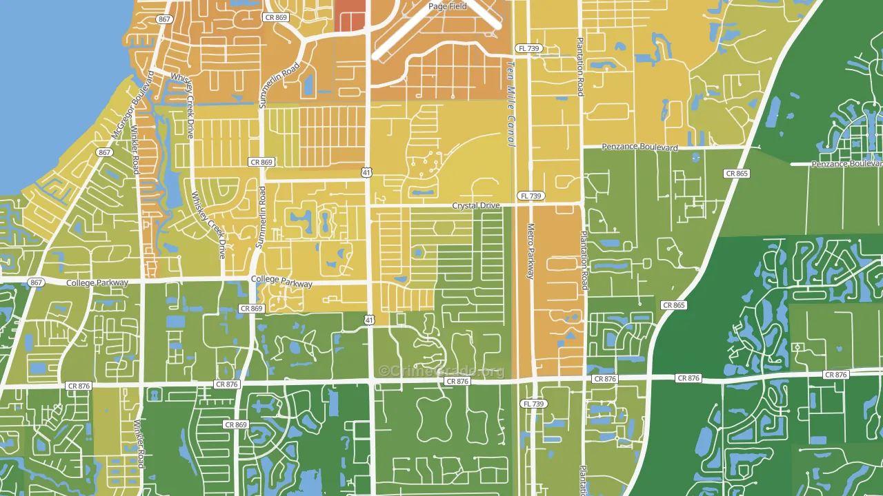 Fort Myers Villas, Villas, FL Map of Murder Rates