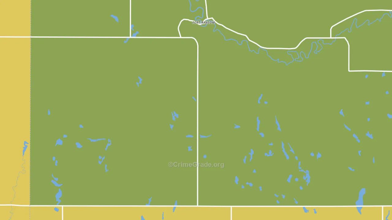Fort Ransom, ND Map of Murder Rates