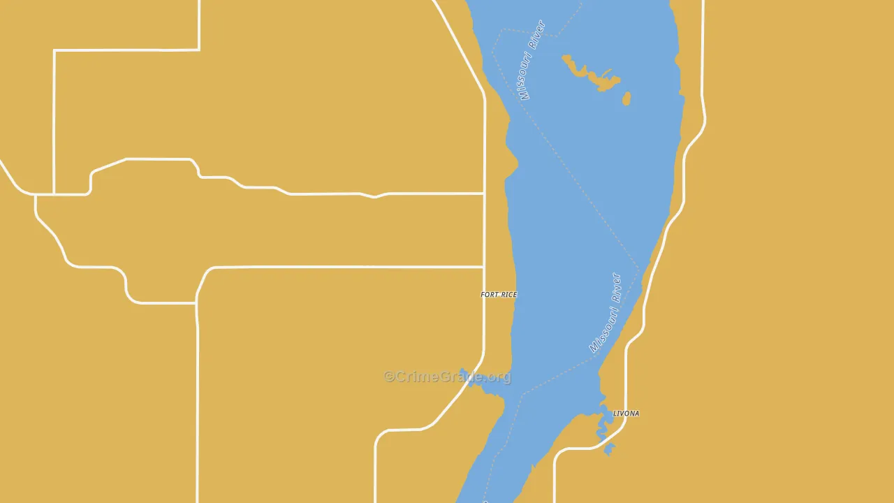 Fort Rice, ND Map of Murder Rates