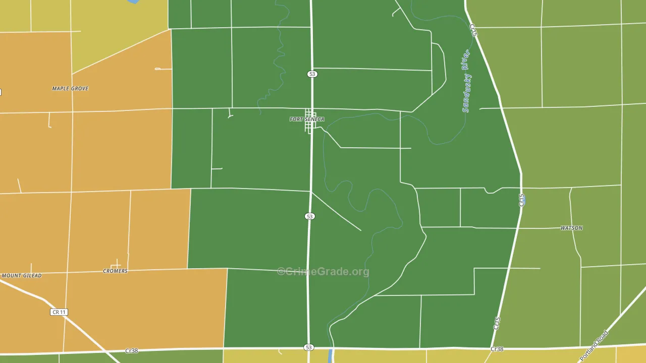 Fort Seneca, OH Map of Murder Rates
