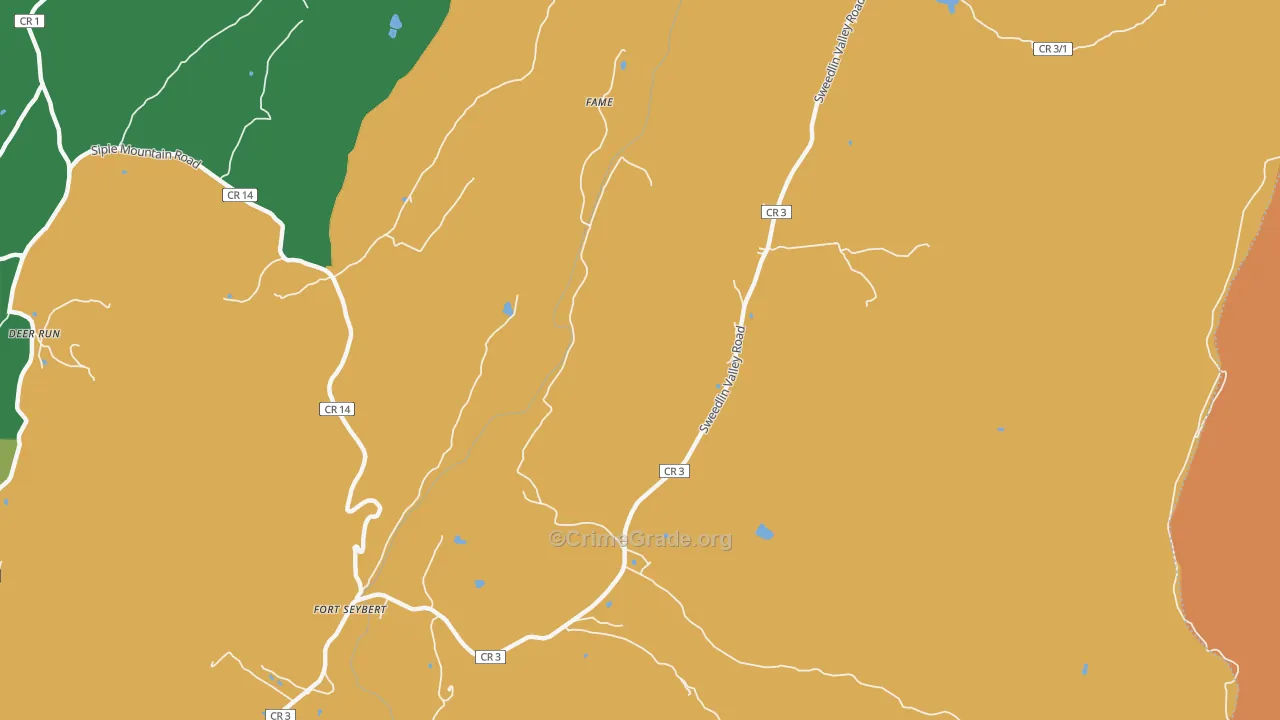 Fort Seybert, WV Map of Murder Rates