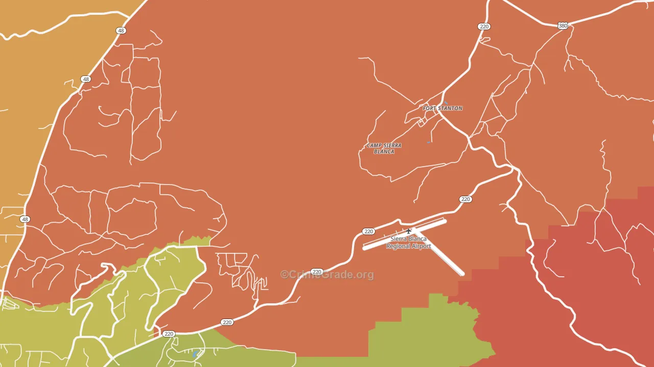 Fort Stanton, NM Map of Murder Rates