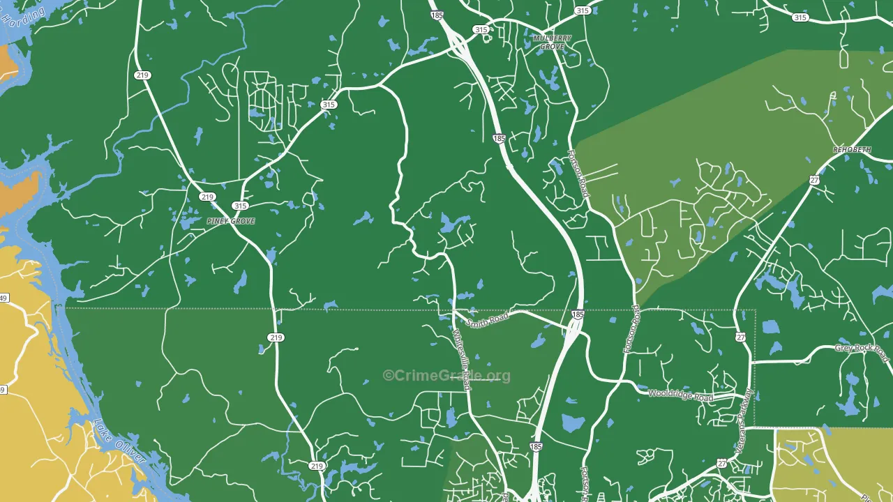 Fortson, GA Map of Murder Rates
