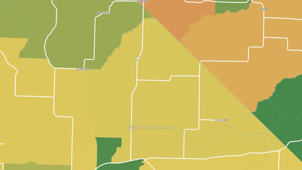 Fortuna, MO Map of Murder Rates