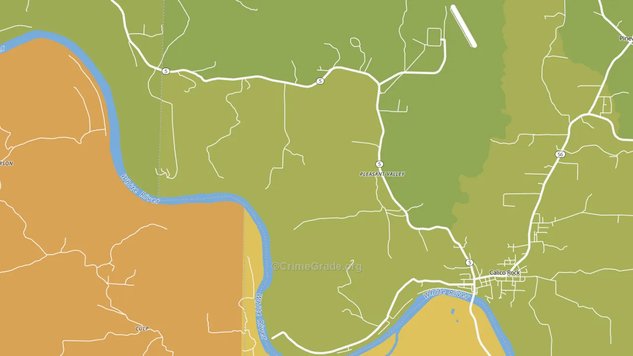 Forty Four, AR Map of Murder Rates
