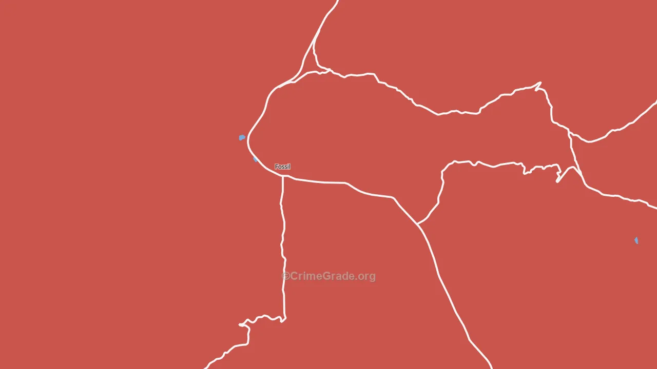 Fossil, OR Map of Murder Rates