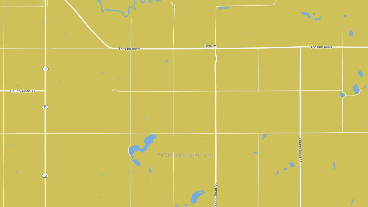 Fossum, MN Map of Murder Rates