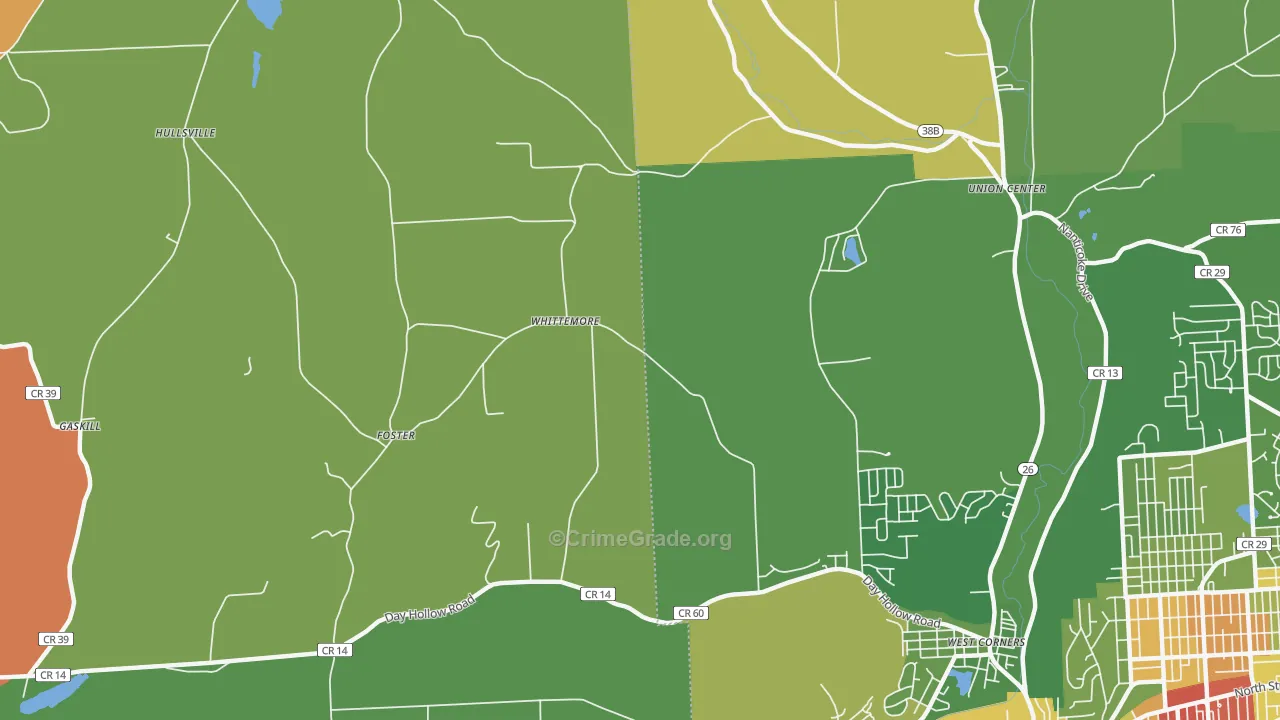 Foster, NY Map of Murder Rates
