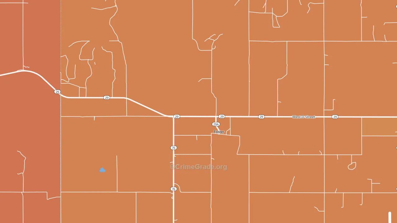 Foster, OK Map of Murder Rates