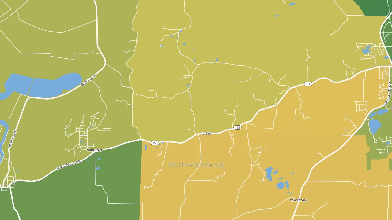Foster Pond, IL Map of Murder Rates