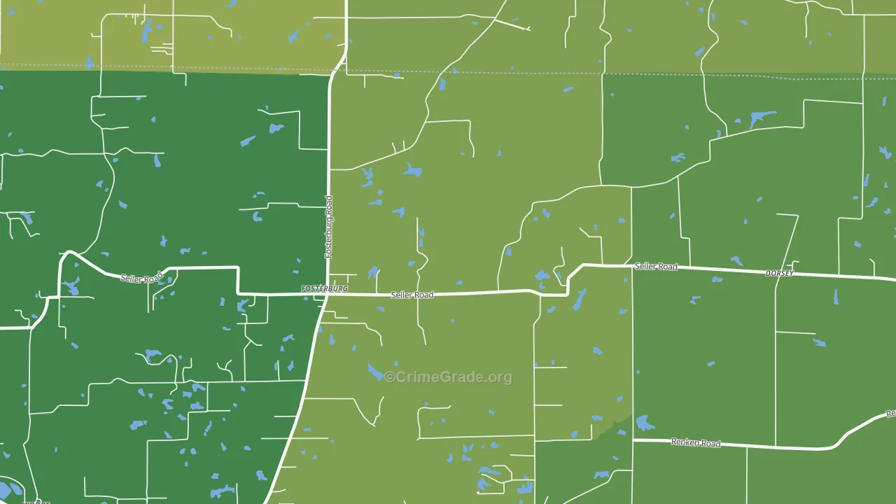 Fosterburg, IL Map of Murder Rates