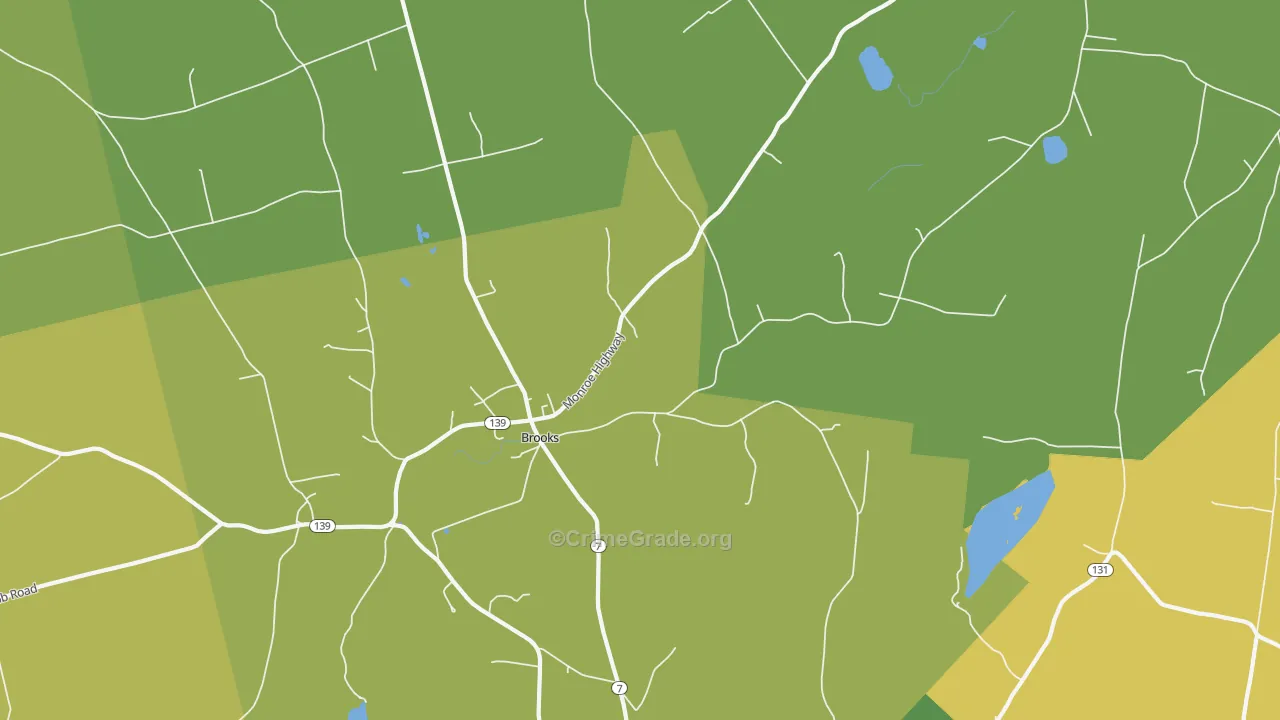 Fosters Corner, ME Map of Murder Rates
