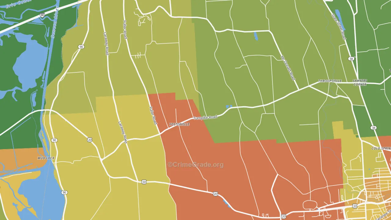 Fosterville, NY Map of Murder Rates