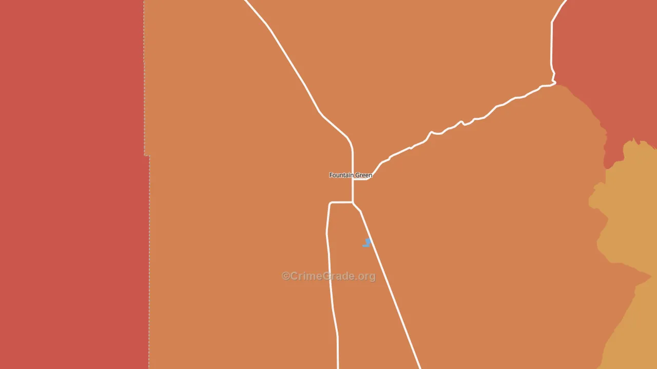 Fountain Green, UT Map of Murder Rates
