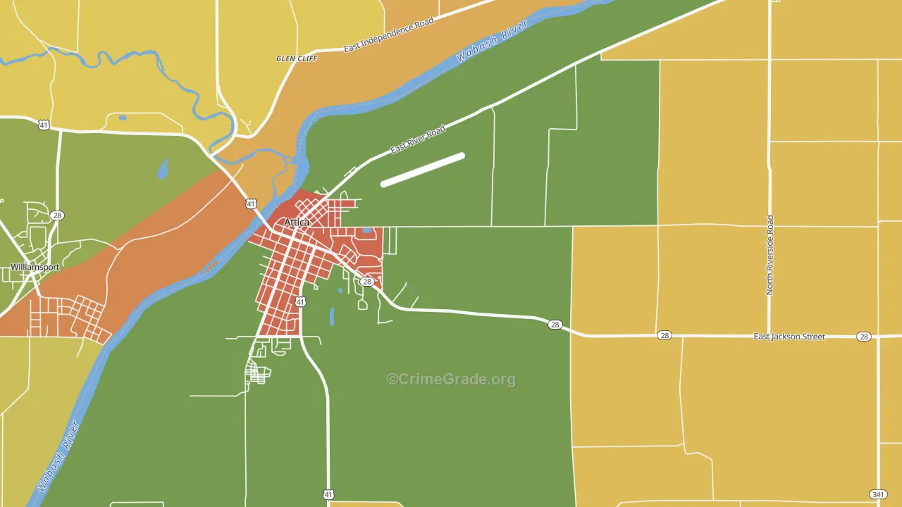 Fountain, IN Map of Murder Rates