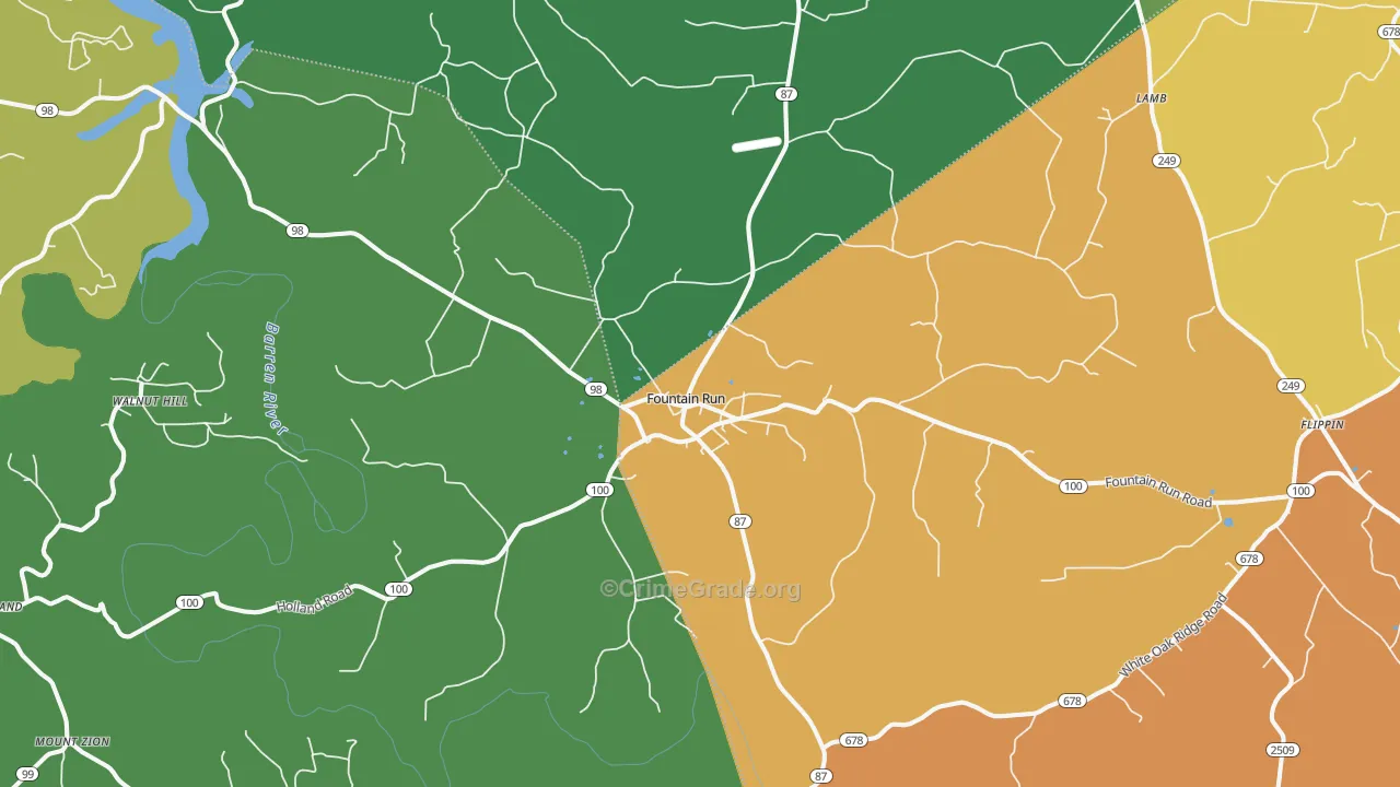 Fountain Run, KY Map of Murder Rates