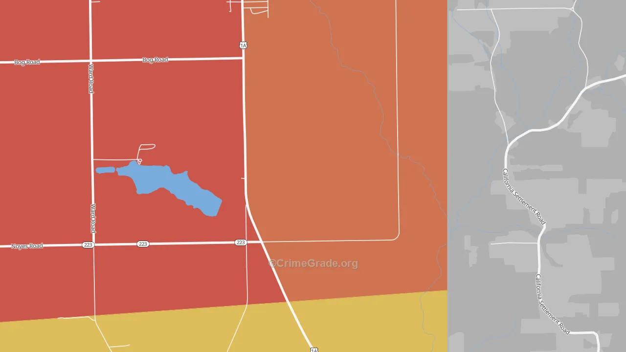 Four Corners, ME Map of Murder Rates