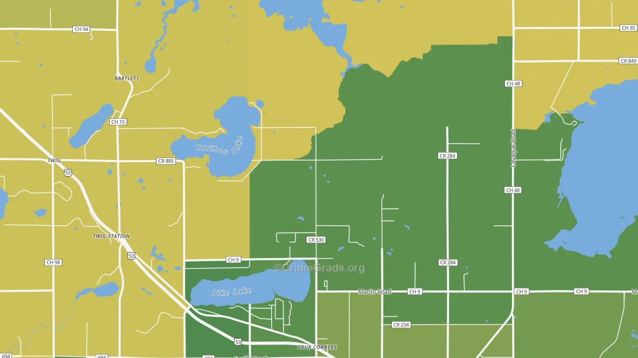 Four Corners, MN Map of Murder Rates