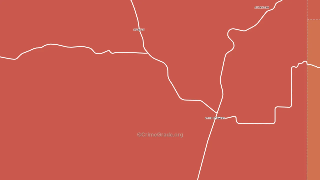 Four Corners, WY Map of Murder Rates
