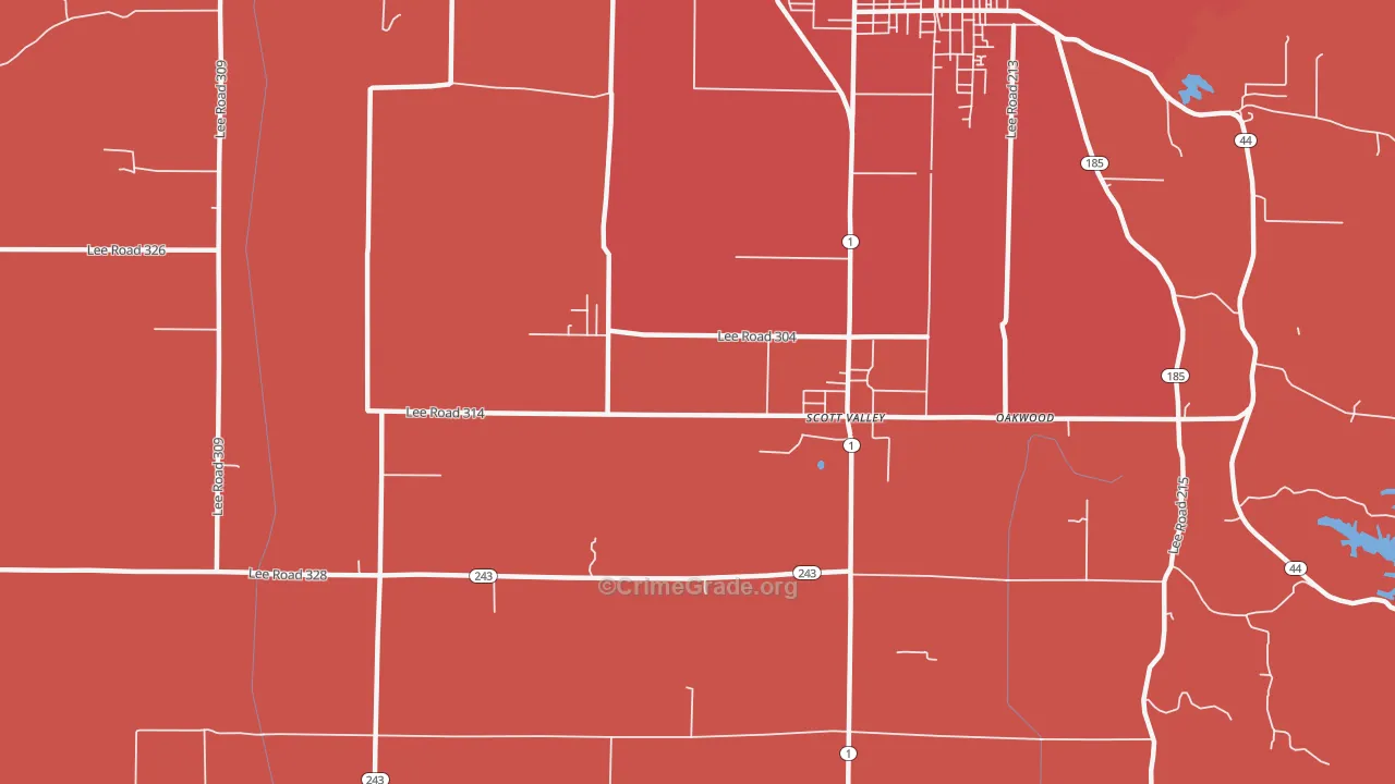 Four Forks, AR Map of Murder Rates
