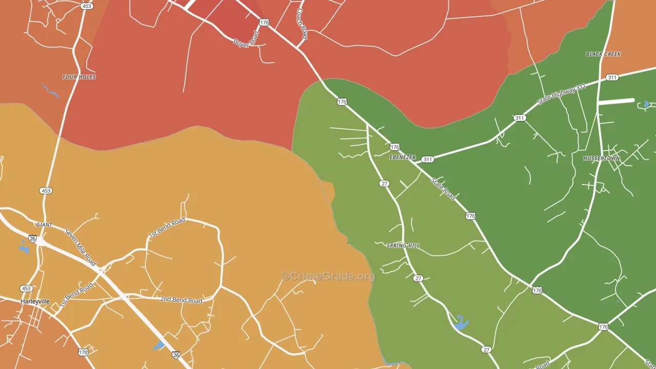 Four Holes, SC Map of Murder Rates