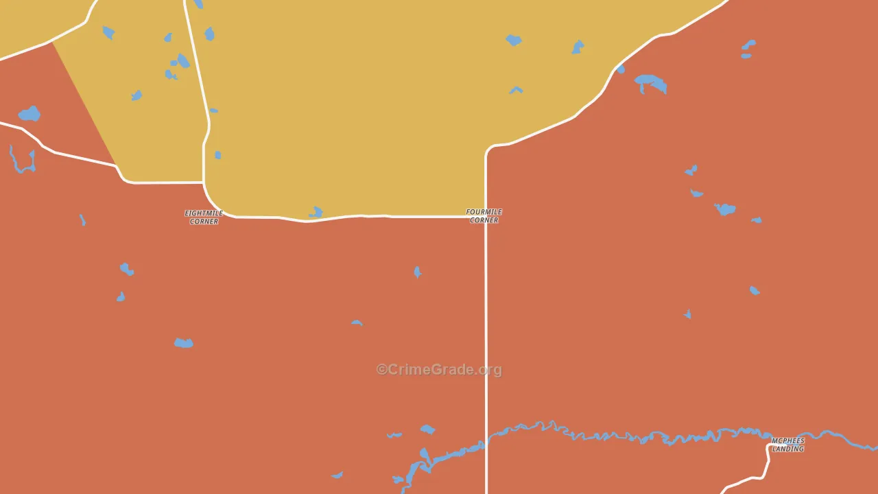 Fourmile Corner, MI Map of Murder Rates