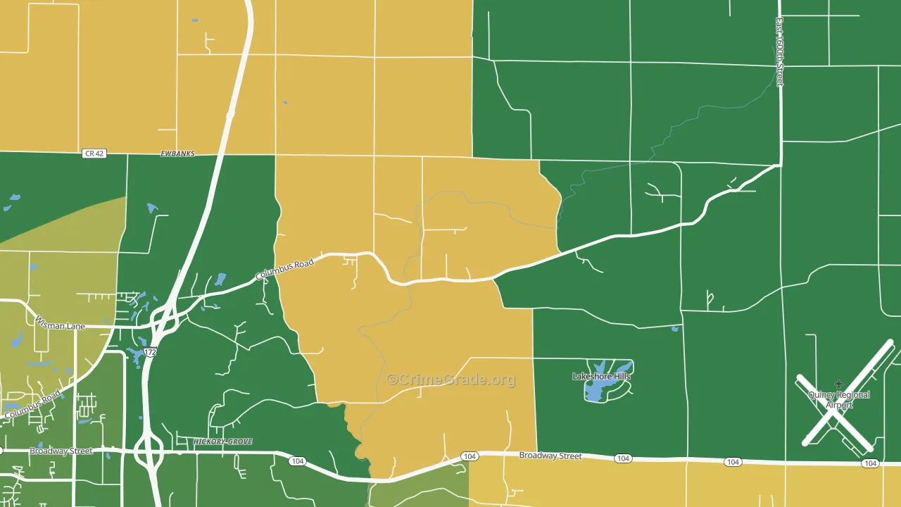 Fowler, IL Map of Murder Rates